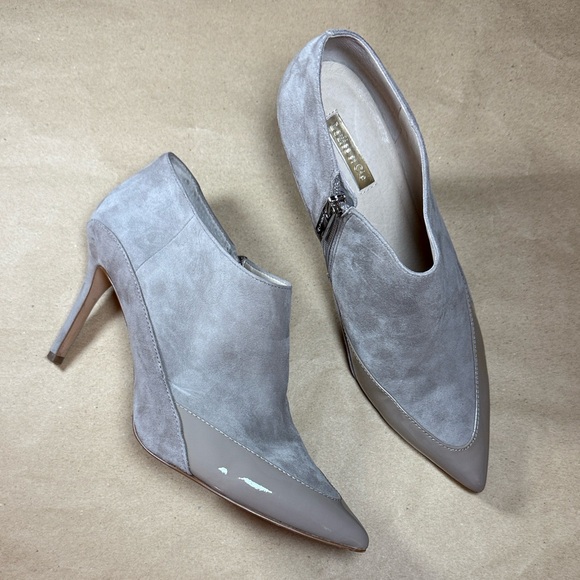 Louise et Cie Taupe Heeled Booties - Suede Leather Women’s Shoes - US Size 10 M - Picture 1 of 17
